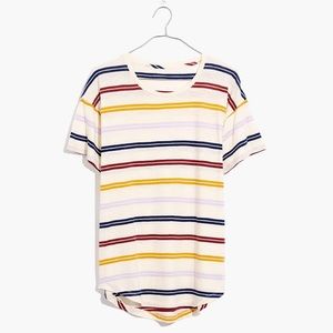 Madewell Whisper Cotton Crew Tee Joaquin Stripe